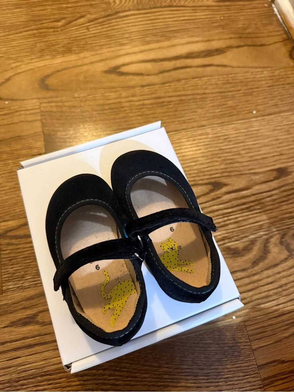 Girls Black Mary Jane Shoes with Velcro Strap
